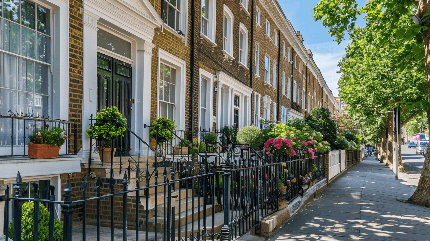 curb of a home in London