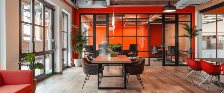 renovated office in London
