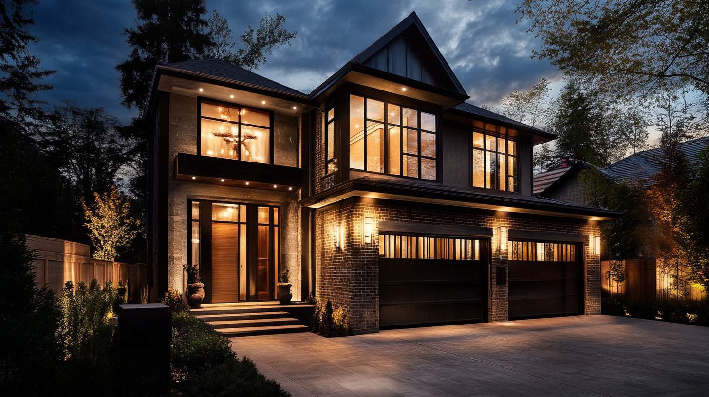 large house in the evening