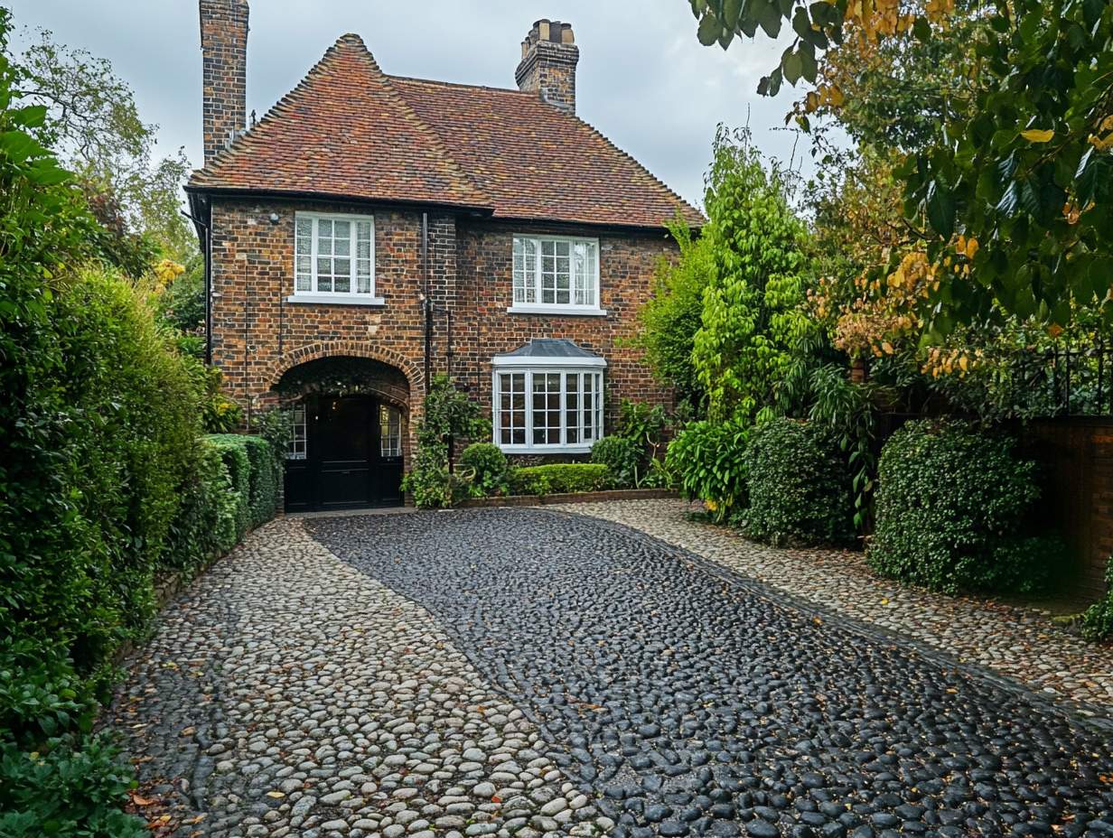 front stone driveway